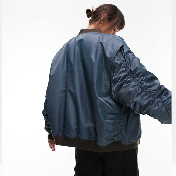 TOPSHOP Oversized Bomber - Picture 4 of 9